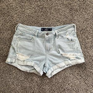 Women's Blue and White Shorts
